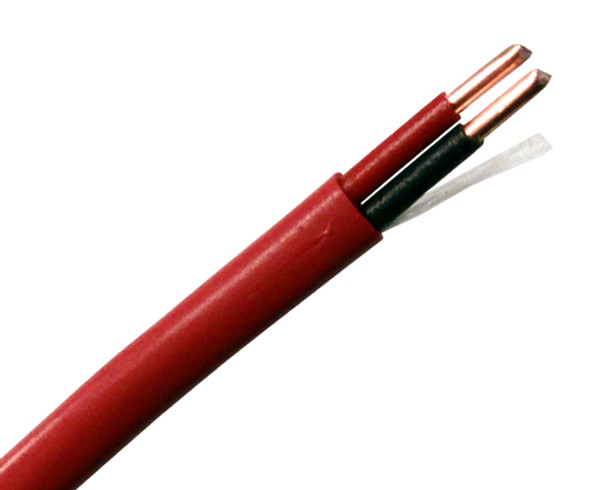 Orange / Red Fire Resistant Cable 14AWG FPLP-CL2P UL Approved BC Inner Conductor