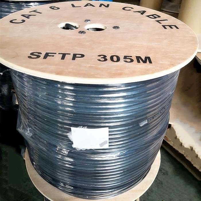 PVC PE Double Sheath SFTP Bulk CAT6 Ethernet Cable 1000ft